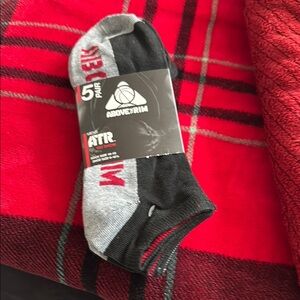 Black and Gray Athletic Socks for Active Comfort